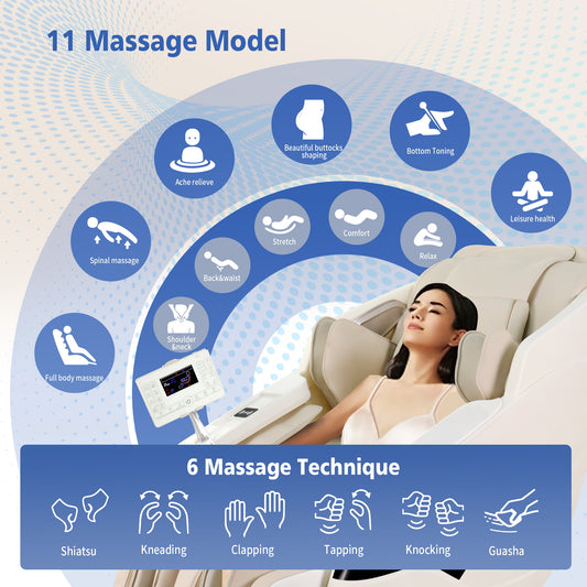 2024 4D Massage Chairs Full Body Zero Gravity Shiatsu Massage Chairs