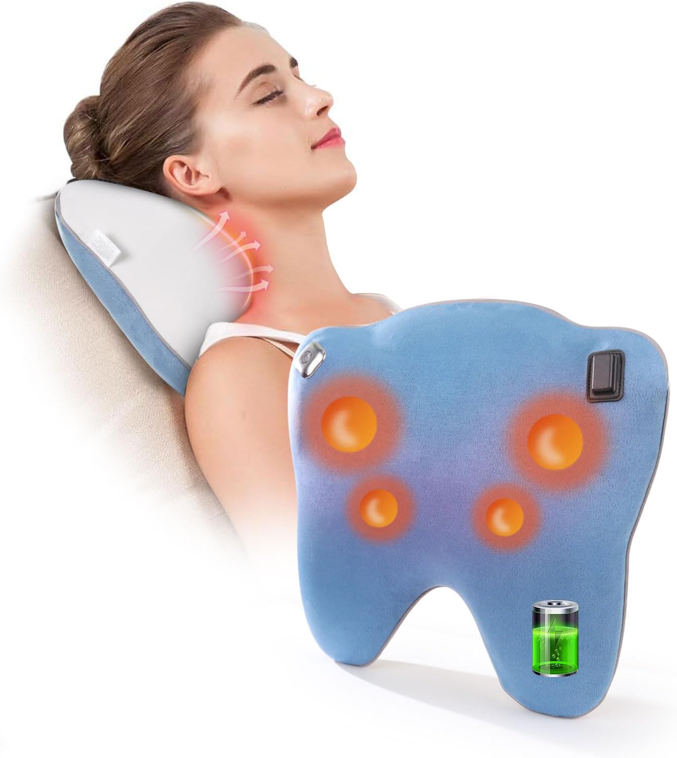 Back Shoulder and Neck Massager Pillow with Heat RL501