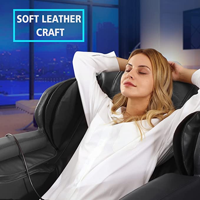 soft leather craft full body massage chair - ugears