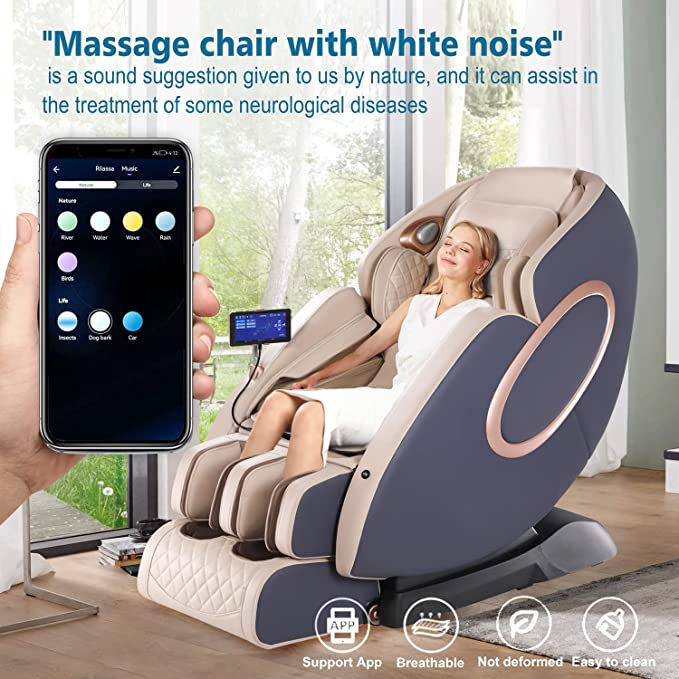 massage chair with white noise and app control - rilassa